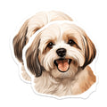 (2 Pack) Shih Tzu Dog Magnets - Cute Pet Portrait - Happy Puppy Fridge Decor - Dog Mom Accessories - 5 Inches On Longest Side - Thick Durable Magnet - Made in USA - MAG25687