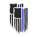 (2 Pack) Thin Blue Line Magnets - American Flag Police Support - Back the Blue First Responder Tribute - 5 Inches On Longest Side - Thick Durable Magnet - Made in USA - MAG22173