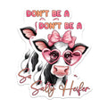(2 Pack) Funny Cow Stickers - Don't be a Salty Heifer Sticker - Cute Animal Stickers - Cow Lover Stickers - 5" On Longest Side - Sticks to Smooth Flat Surfaces - Made in USA - BMCS9813
