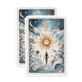 (2 Pack) Tarot Card Magnets - The Sun Card Decor - Celestial Astrology Gifts - 5" On Longest Side - Premium Magnet - for Cars, Refrigerators, Toolboxes, Lockers - Made in USA - MAG14643