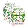 (3 Pack) Spring is Spectacular Decals - Floral Sunglasses Art - Seasonal Stickers - 3 Inches On Longest Side - Easy Peel & Apply - Made in USA - 3MCS6844