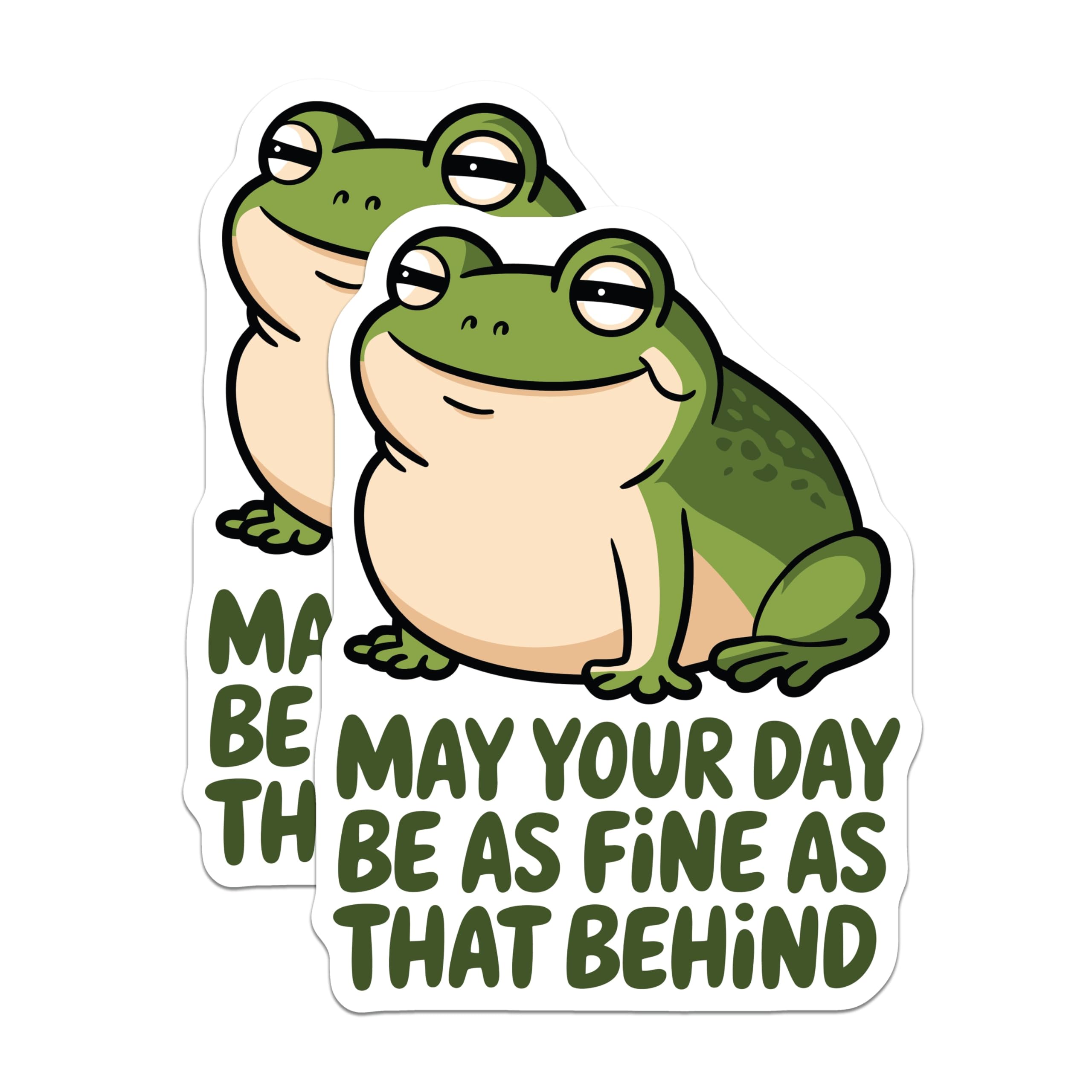 (2 Pack) Frog Magnets - Funny Frog Quote Magnets - Cool Animal Magnets - 5" On Longest Side - Premium Magnet - for Cars, Refrigerators, Toolboxes, Lockers - Made in USA - MAG16862