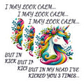 (3 Pack) Unicorn Saying Decals - Funny Unicorn - Sarcastic Decal - 3 Inches On Longest Side - Easy Peel & Apply - Made in USA - 3MCS4416