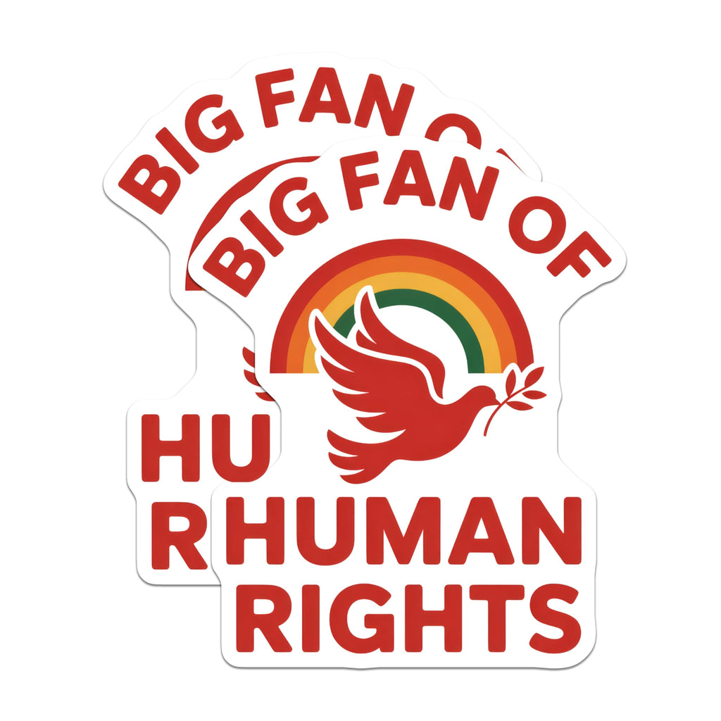 (2 Pack) Human Rights Magnets - Equality Dove - Big Fan Rainbow - 5" On Longest Side - Premium Magnet - for Cars, Refrigerators, Toolboxes, Lockers - Made in USA - MAG14696