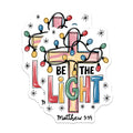 (2 Pack) Be The Light Magnets - Christian Scripture Decor - Matthew 5 14 Faith Art - 5 Inches On Longest Side - Thick Durable Magnet - Made in USA - MAG28004