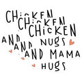 (3 Pack) Chicken Nugs and Mama Hugs Decals - Funny Food Decal - Mama Decal - 3 Inches On Longest Side - Easy Peel & Apply - Made in USA - 3MCS2437