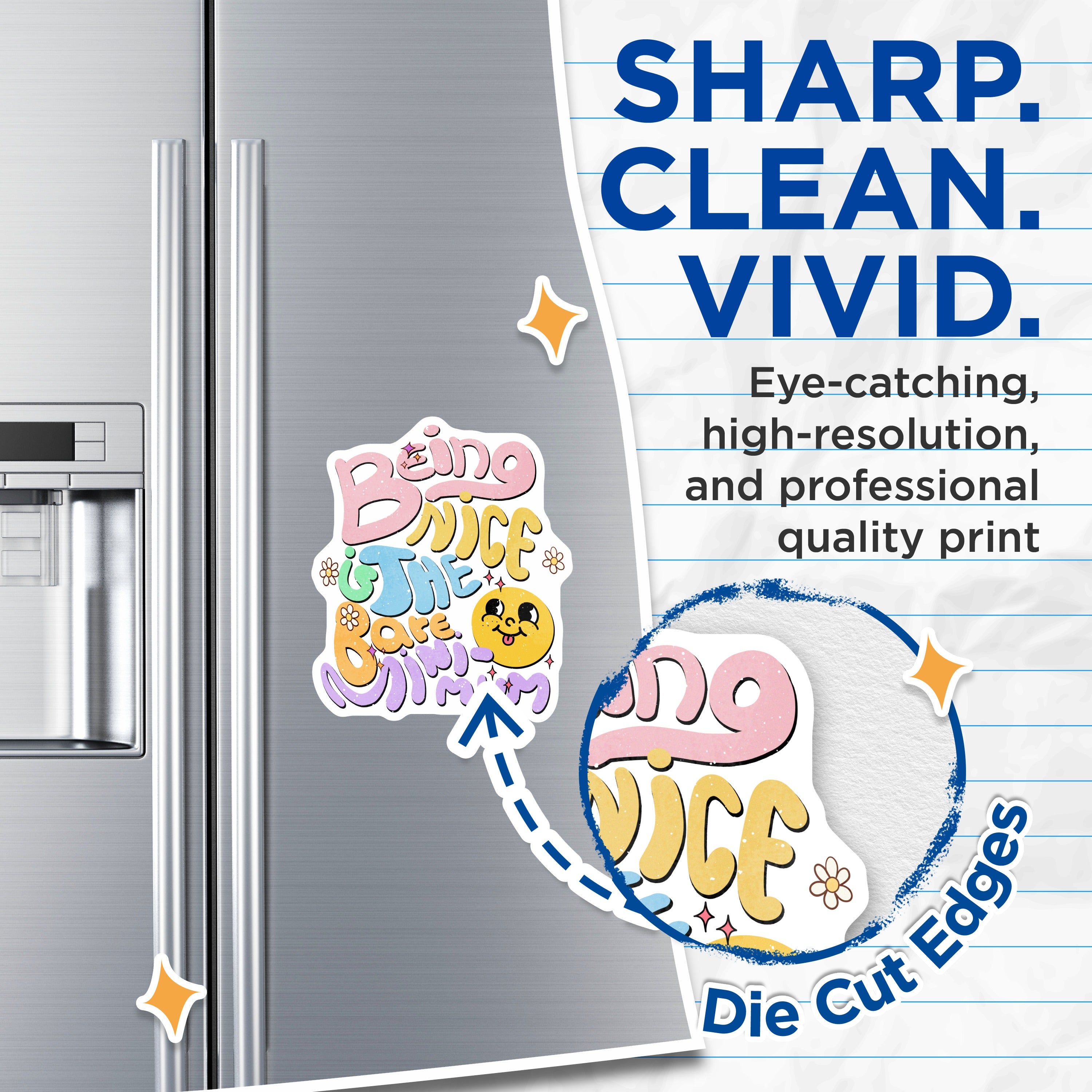 (2 Pack) Bare Minimum Magnets - Sassy Quote Refrigerator Decor - Y2K Aesthetic Locker Accessory - Funny Motivational Item - 5 Inches On Longest Side - Thick Durable Magnet - Made in USA - MAG37600