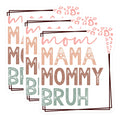 (3 Pack) Mom Mama Mommy Bruh Decals - Trendy Mom Quote - Leopard Print Laptop Decal- 3 Inches On Longest Side - Easy Peel & Apply - Made in USA - 3MCS5737