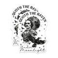 (2 Pack) Quoth Raven Magnets - Gothic Literature - Poe Quote - Dark Themed Magnets - 5" On Longest Side - for Cars, Refrigerators, Toolboxes, Lockers - Made in USA MAG3549