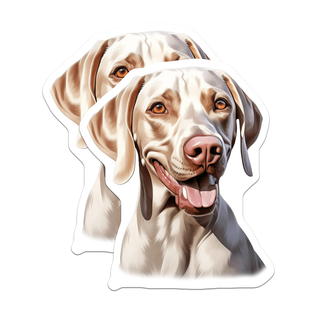 (2 Pack) Weimaraner Magnets - Dog Breed Lover Present - Fridge Locker Decor - 5 Inches On Longest Side - Thick Durable Magnet - Made in USA - MAG27884