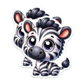 (2 Pack) Cute Zebra Magnets - Chibi Animal Refrigerator Decor - Nursery Room Kids Safari Zoo Fun Fridge Magnet - 5 Inches On Longest Side - Thick Durable Magnet - Made in USA - MAG38155