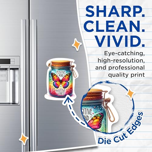 (2 Packs) Positive Minds Positive Minds Magnets - Inspirational Motivational Feel Good Magnets - 5" On Longest Side - Premium Magnet - for Fridges, Toolboxes, Cars - Made in USA - MAG2310
