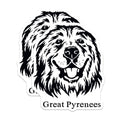 (2 Pack) Great Pyrenees Stickers - Dog Lover Stickers - Cute Pet Stickers - 5" On Longest Side - Sticks to Smooth Flat Surfaces - Made in USA - BMCS4008