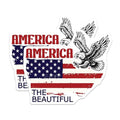 (2 Pack) America The Beautiful Magnets - USA Patriotic Decor - 5" On Longest Side - for Cars, Fridges, Toolboxes - Made in USA - MAG7413
