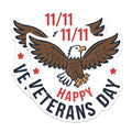 (2 Pack) Veterans Day Stickers - 5" On Longest Side - Sticks to Smooth Flat Surfaces - Made in USA - BMCS8369 - BMCS8369
