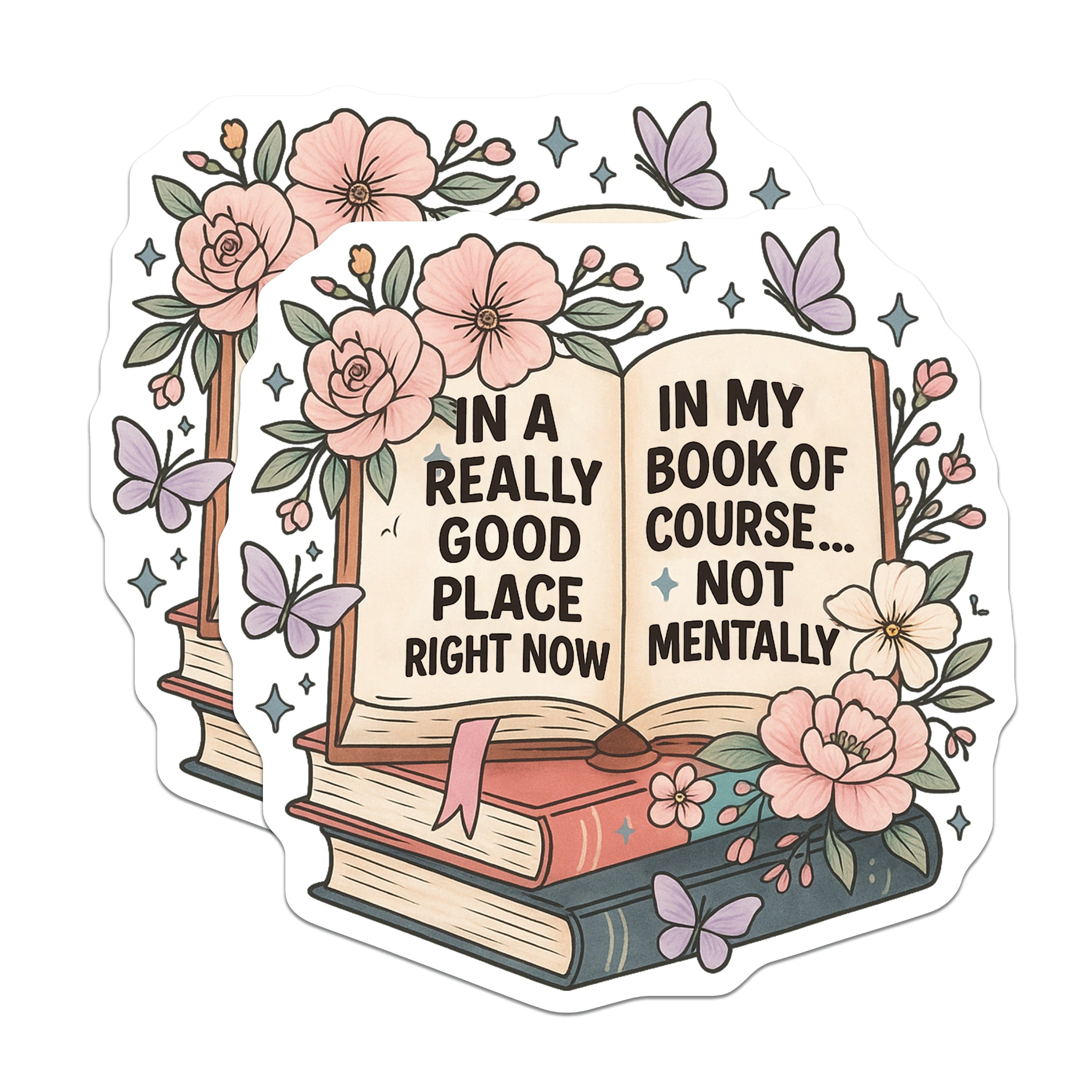 (2 Pack) Book Lover Quote Magnets - Sarcastic Reader Decor - Literary Humor Fridge Magnet - Cozy Bookworm - Introvert Aesthetic - 5" - Durable Magnet - Made in USA - MAG37983