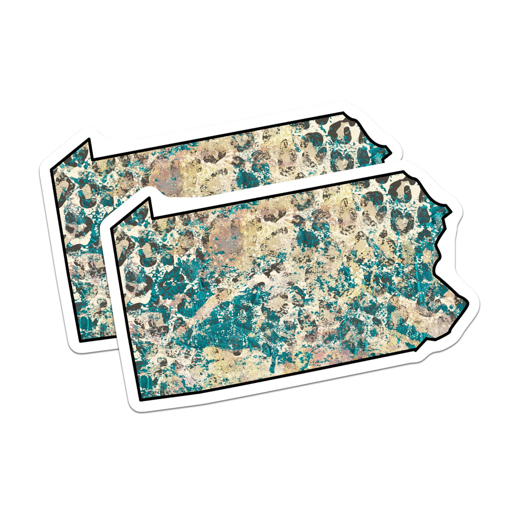 (2 Pack) Pennsylvania State Magnets - Abstract Art Design - Fridge Magnets Decorative - 5" On Longest Side - Premium Magnet - for Cars, Refrigerators, Toolboxes, Lockers - Made in USA - MAG17327