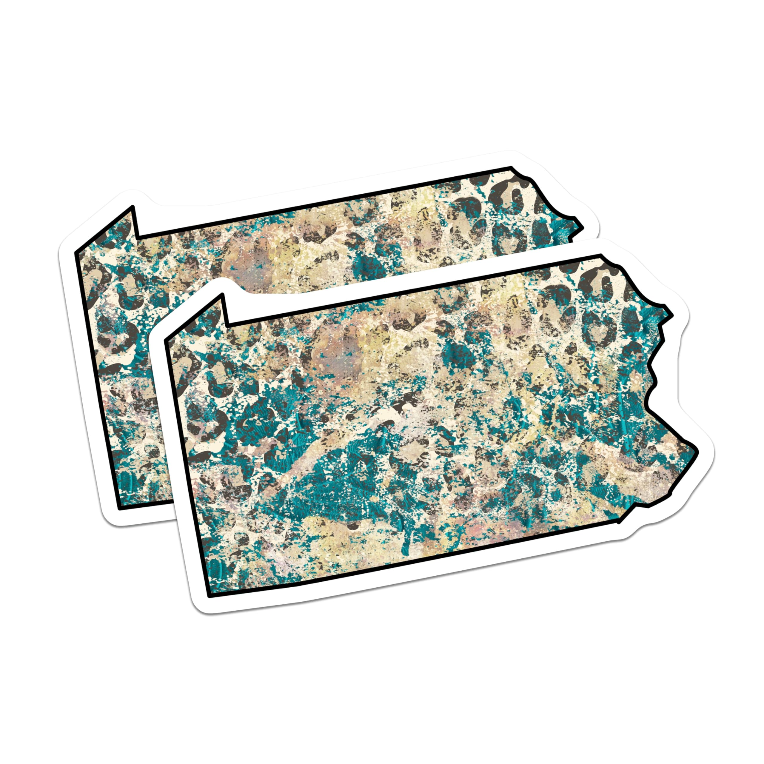 (2 Pack) Pennsylvania State Magnets - Abstract Art Design - Fridge Magnets Decorative - 5" On Longest Side - Premium Magnet - for Cars, Refrigerators, Toolboxes, Lockers - Made in USA - MAG17327