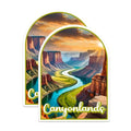 (2 Pack) Canyonlands National Park Bumper Magnet - US National Park - Choose from 63 Parks - 5" On Longest Side - Decal for Car Bumper, Laptop, Water Bottle, Wall, and Window - MAG1569