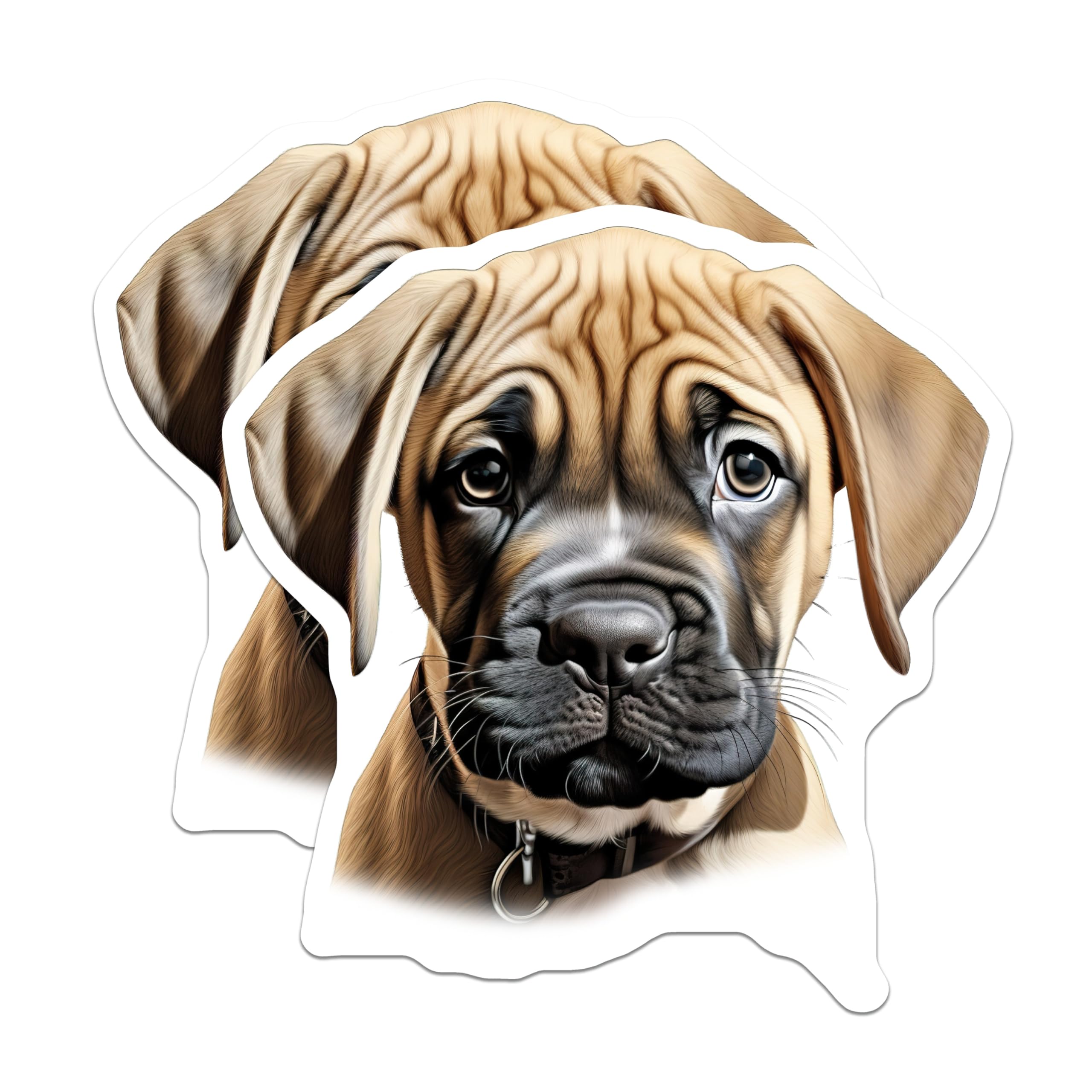(2 Pack) Sad Puppy Eyes Magnets - Adorable Dog Lover Art - Pet Parent Refrigerator Decor - 5 Inches On Longest Side - Thick Durable Magnet - Made in USA - MAG25893