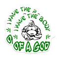 (2 Pack) Laughing Buddha Magnets - Body Positivity Spiritual Quote - Humorous Zen Decor - 5 Inches On Longest Side - Thick Durable Magnet - Made in USA - MAG20051
