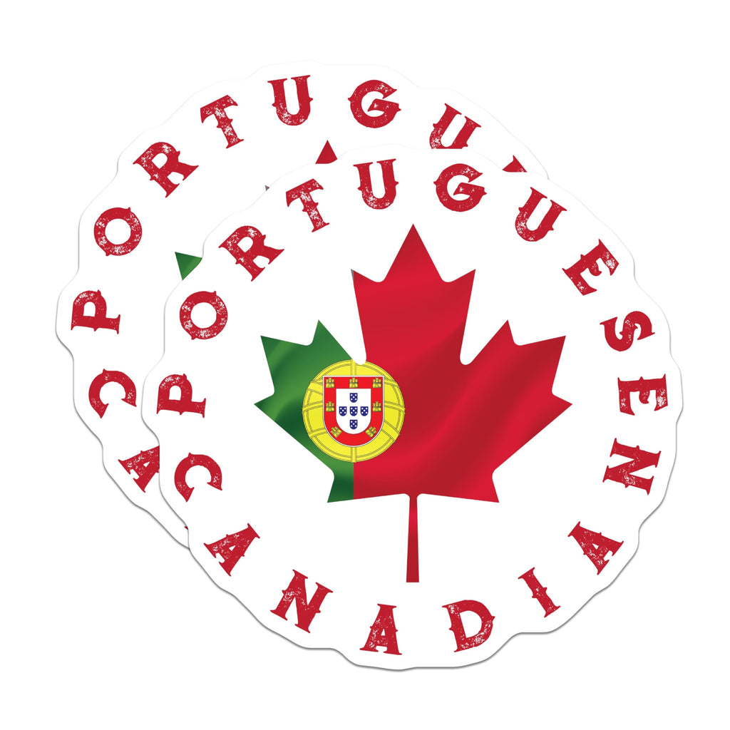 (2 Pack) Portuguese Canadian Magnets - Canada Portugal Flag - Dual Citizenship Souvenir - 5" On Longest Side - Premium Magnet - for Cars, Refrigerators, Toolboxes, Lockers - Made in USA - MAG17727