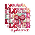 (2 Pack) Loved John 3 16 Magnets - Religious Verse Magnet - Christian Home Decor Magnets - 5" On Longest Side - Premium Magnet - for Cars, Refrigerators, Toolboxes, Lockers - Made in USA - MAG16428