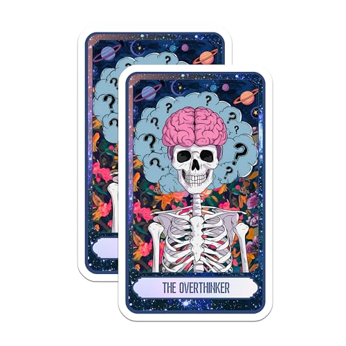 (2 Pack) Skeleton Brain Art Magnet - Quirky Decor - 5" On Longest Side - Sticks to Smooth Flat Surfaces - Made in USA - MAG10015