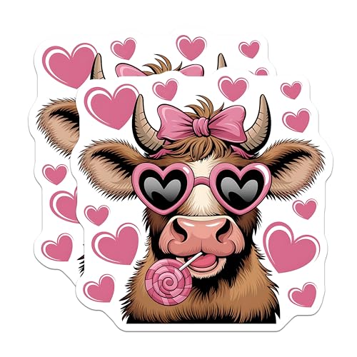 (2 Pack) Cow Lover Magnets - Cute Cow Magnets - Fun Animal Magnets for Fridge Locker - 5" On Longest Side - for Cars, Refrigerators, Toolboxes, Lockers - Made in USA MAG3604