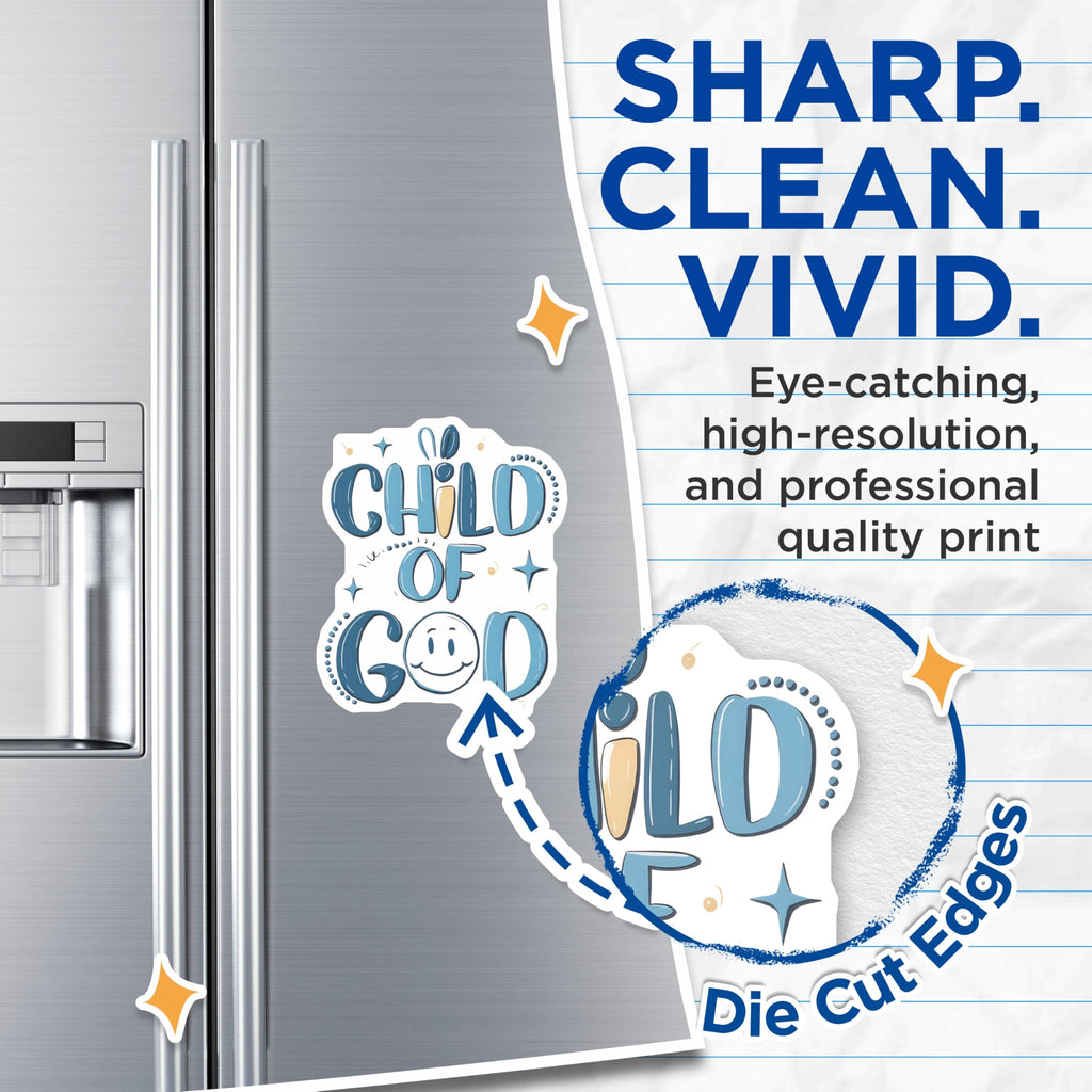 (2 Pack) Child of God Magnets - Christian Fridge Decor - Inspirational Faith Item - 5 Inches On Longest Side - Thick Durable Magnet - Made in USA - MAG30316