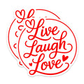 (2 Pack) Live Laugh Love Magnets - Inspirational Quote - Fridge Magnets - 5" On Longest Side - Premium Magnet - for Cars, Refrigerators, Toolboxes, Lockers - Made in USA - MAG16022