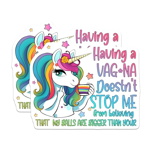 (2 Pack) Unicorn Quote Magnets - 5" On Longest Side - for Cars, Fridges, Toolboxes - Made in USA - MAG7805