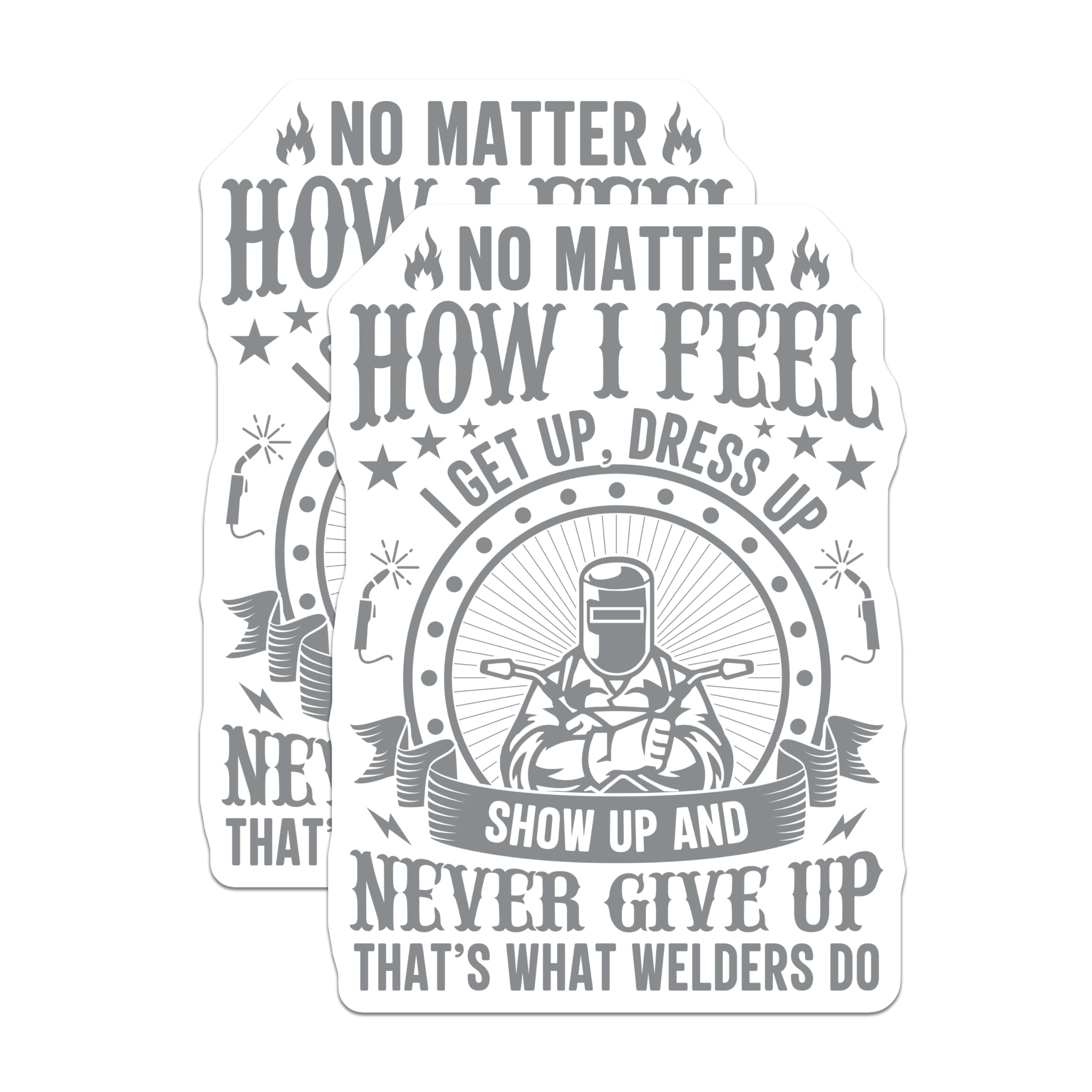(2 Pack) Welder Magnets - Motivational Quote - Welding Life Decor - 5" On Longest Side - Premium Magnet - for Cars, Refrigerators, Toolboxes, Lockers - Made in USA - MAG18807