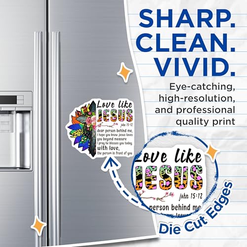 (2 Pack) Love Like Jesus Magnets - Inspirational Quote - Religious Home Decor - 5" On Longest Side - for Cars, Fridges, Toolboxes - Made in USA - MAG5644