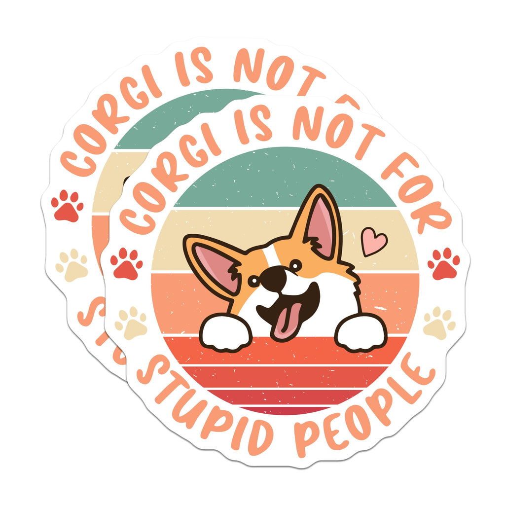 (2 Pack) Corgi Magnets - Funny Dog Quote - Cute Corgi Decor - 5" On Longest Side - Premium Magnet - for Cars, Refrigerators, Toolboxes, Lockers - Made in USA - MAG18107