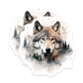 (2 Pack) Wolf Art Magnets - Nature Inspired - Animal Lover's Ative Magnets - 5" On Longest Side - for Cars, Fridges, Toolboxes - Made in USA - MAG3804