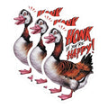 (3 Pack) Honk If Youre Happy Decals - Funny Goose Stickers - Laptop Car Bumper Decals - 3 Inches On Longest Side - Easy Peel & Apply - Made in USA - 3MCS2849