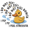 (3 Pack) Stressita Duck Decals - Funny Duck Meme - Rubber Duckie Sayings Decals - 3 Inches On Longest Side - Easy Peel & Apply - Made in USA - 3MCS4728