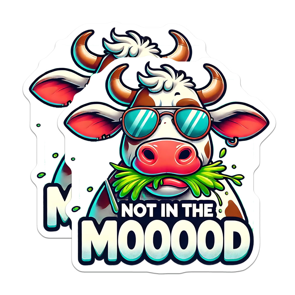 (2 Pack) Funny Cow Magnets - Not in The Mood - Kitchen Refrigerator Decor - 5" On Longest Side - Premium Magnet - for Cars, Refrigerators, Toolboxes, Lockers - Made in USA - MAG14793