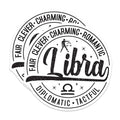 (2 Pack) Libra Zodiac Stickers - Astrological Sign Stickers - Astrology Sticker Decal - 5" On Longest Side - Sticks to Smooth Flat Surfaces - Made in USA - BMCS5143
