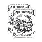 (2 Pack) Dark Romance Reader Magnets - Skull Snake Floral Aesthetic - Bookworm Society Fan Art - 5 Inches On Longest Side - Thick Durable Magnet - Made in USA - MAG22959