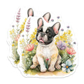 (2 Pack) French Bulldog Magnets - Cute Puppy Decor - Floral Dog Lover Gifts - 5" On Longest Side - Premium Magnet - for Cars, Refrigerators, Toolboxes, Lockers - Made in USA - MAG16170