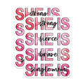(2 Pack) Single Mom Magnets - Empowering Woman Affirmation - Strong Fierce Brave Mother Decor - Inspirational Quote Fridge Magnet - 5" - Durable Magnet - Made in USA - MAG37374