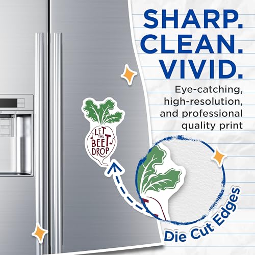 (2 Pack) Let The Beet Drop Magnets - Funny Vegetable Pun - Kitchen Decor - 5" On Longest Side - Premium Magnet - for Cars, Refrigerators, Toolboxes, Lockers - Made in USA - MAG18565