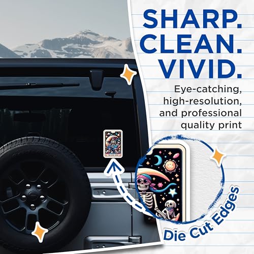 (2 Pack) The Dog Mom Skeleton Stickers - Cute Skeleton with Dogs Stickers - Fun Dog Lover Stickers for Phone Laptop - 5" On Longest Side - Sticks to Smooth Flat Surfaces - Made in USA - BMCS5577