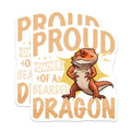 (2 Pack) Bearded Dragon Magnets - Proud Reptile Owner Decor - Funny Lizard Pet Parent Accessory - Exotic Animal Lover Item - 5 Inches On Longest Side - Thick Durable Magnet - Made in USA - MAG19032
