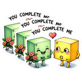 (3 Pack) Chemistry Decals - You Complete Me - Science Lovers Stickers - 3 Inches On Longest Side - Easy Peel & Apply - Made in USA - 3MCS6776