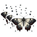 (3 Pack) Butterfly Decals - Moth Art - Laptop Decals - 3 Inches On Longest Side - Easy Peel & Apply - Made in USA - 3MCS2170