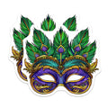 (2 Pack) Mardi Gras Mask Magnets - Masquerade Party Decor - Carnival Festival Art - New Orleans Fridge Accent - Celebration Souvenir - 5" - Thick Durable Magnet - Made in USA - MAG39023