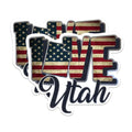 (2 Pack) Utah Love State Magnets - UT State USA Flag - Choose from 50 States - 5" On Longest Side - Premium Magnet - for Cars, Refrigerators, Toolboxes, Lockers - Made in USA - MAG1450